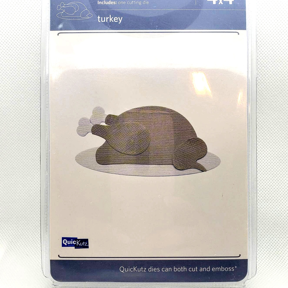 QuicKutz TURKEY Cutting Embossing Die 4 x 4 Thanksgiving Rev-0244 NEW